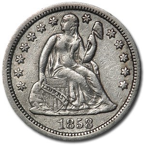 1858 Liberty Seated Dime XF (Details) 1858 Liberty Seated Dime XF (Details)