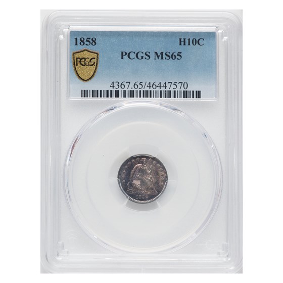 1858 Liberty Seated Half Dime MS-65 PCGS 1858 Liberty Seated Half Dime MS-65 PCGS