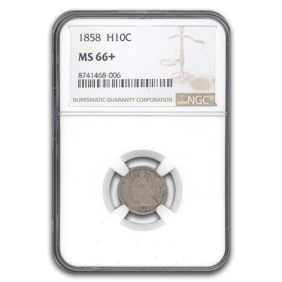 1858 Liberty Seated Half Dime MS-66+ NGC