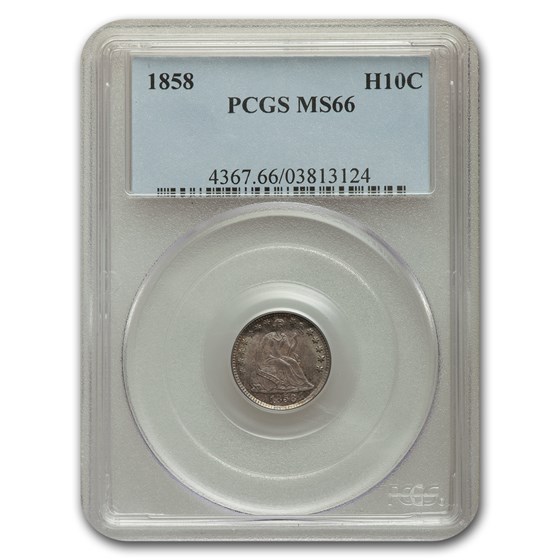 1858 Liberty Seated Half Dime MS-66 PCGS 1858 Liberty Seated Half Dime MS-66 PCGS