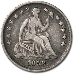 1858 Liberty Seated Half Dime XF 1858 Liberty Seated Half Dime XF