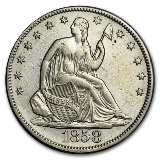 1858 Liberty Seated Half Dollar AU Details (Cleaned) 1858 Liberty Seated Half Dollar AU Details (Cleaned)