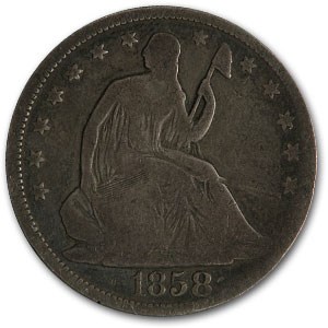 1858 Liberty Seated Half Dollar Good 1858 Liberty Seated Half Dollar Good