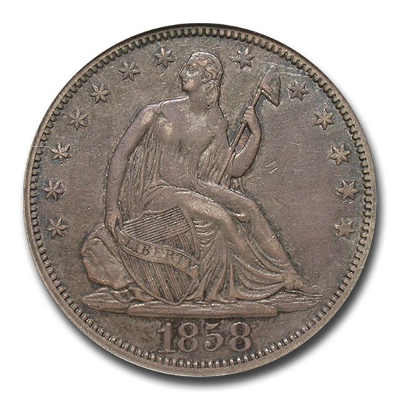 1858 Liberty Seated Half Dollar XF-45 NGC 1858 Liberty Seated Half Dollar XF-45 NGC