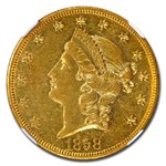 1858-O $20 Liberty Gold Double Eagle AU-58 NGC
