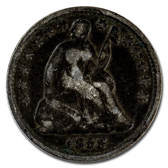 1858-O Liberty Seated Half Dime VG 1858-O Liberty Seated Half Dime VG