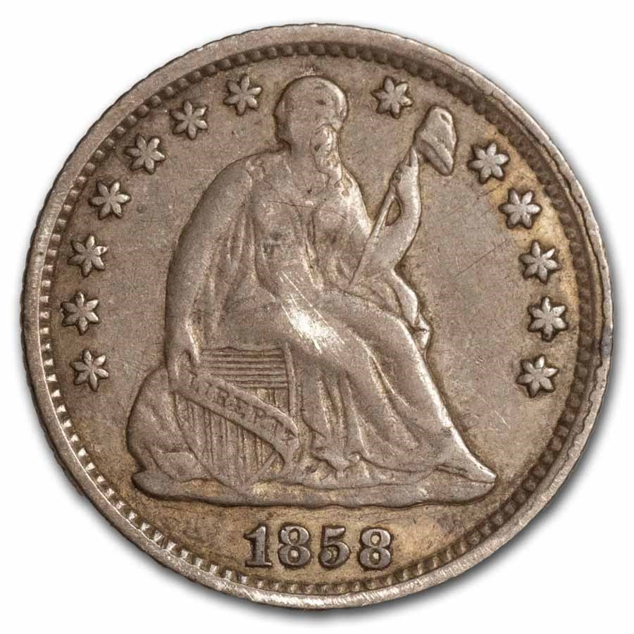 1858-O Liberty Seated Half Dime XF