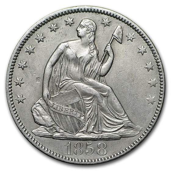 1858-O Liberty Seated Half Dollar AU 1858-O Liberty Seated Half Dollar AU