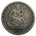 1858-O Liberty Seated Half Dollar Fine