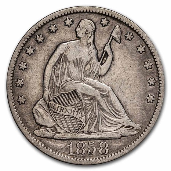 1858-O Liberty Seated Half Dollar XF 1858-O Liberty Seated Half Dollar XF