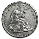1858-O Liberty Seated Half NGC (SS-Republic Shipwreck) w/Book