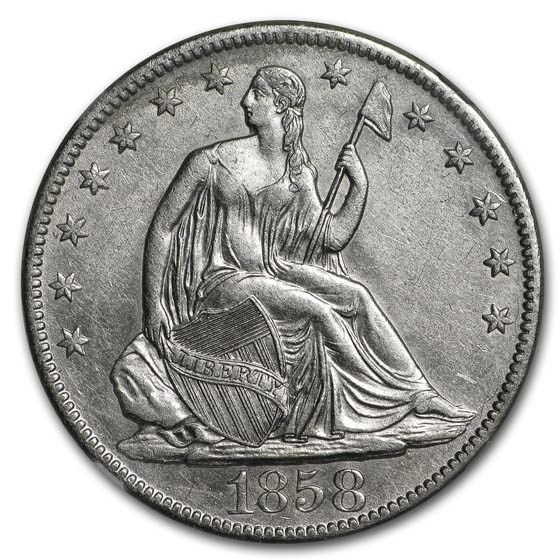 1858-O Liberty Seated Half NGC (SS-Republic Shipwreck) w/Book 1858-O Liberty Seated Half NGC (SS-Republic Shipwreck) w/Book