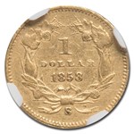 1858-S $1 Indian Head Gold XF-45 NGC