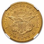 1858-S $20 Liberty Gold Double Eagle AU-50 NGC