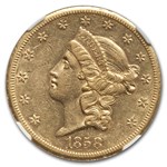 1858-S $20 Liberty Gold Double Eagle AU-55 NGC