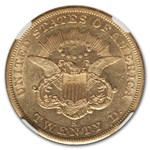 1858-S $20 Liberty Gold Double Eagle AU-55 NGC