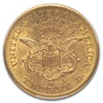 1858-S $20 Liberty Gold Double Eagle AU-55 PCGS