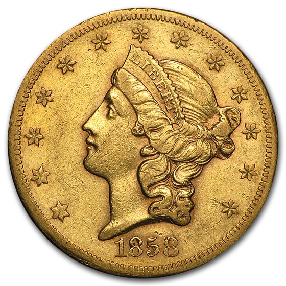 1858-S $20 Liberty Gold Double Eagle XF 1858-S $20 Liberty Gold Double Eagle XF
