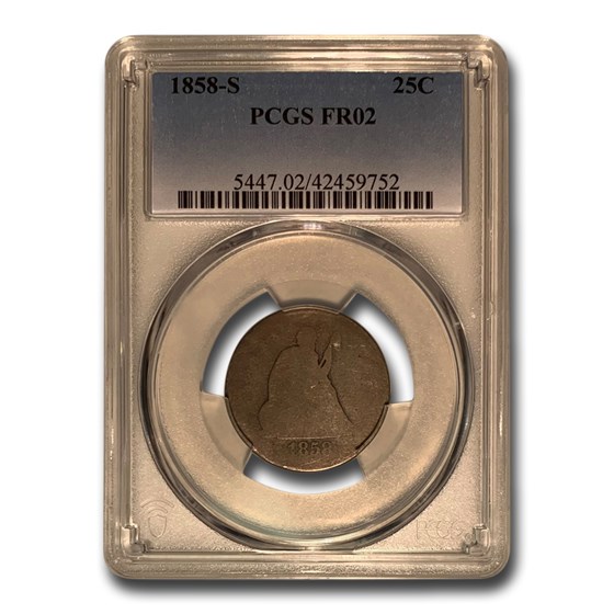 1858-S Liberty Seated Quarter Fair-2 PCGS 1858-S Liberty Seated Quarter Fair-2 PCGS