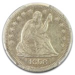 1858-S Liberty Seated Quarter VF-35 PCGS
