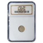 1858 Three Cent Silver PF-65 NGC