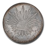 1858-Zs Mexico Silver 8 Reales MS-61 NGC