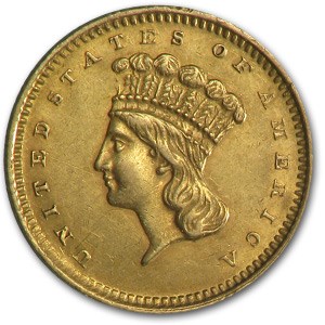 1859 $1 Indian Head Gold AU 1859 $1 Indian Head Gold AU