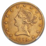 1859 $10 Liberty Gold Eagle AU-50 NGC