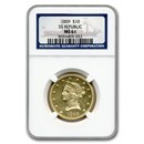 1859 $10 Liberty Gold Eagle MS-61 NGC (SS Republic) 1859 $10 Liberty Gold Eagle MS-61 NGC (SS Republic)