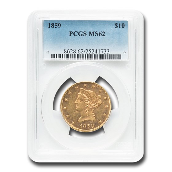 1859 $10 Liberty Gold Eagle MS-62 PCGS 1859 $10 Liberty Gold Eagle MS-62 PCGS