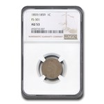 1859/1859 Indian Head Cent AU-53 NGC (FS-301)