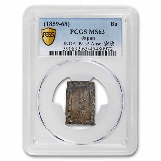 1859-1868 Japan Silver Bu Rectangular MS-63 PCGS 1859-1868 Japan Silver Bu Rectangular MS-63 PCGS