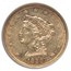 1859 $2.50 Liberty Gold Quarter Eagle AU-55 NGC (Type-I)