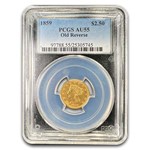 1859 $2.50 Liberty Gold Quarter Eagle AU-55 PCGS (Old Reverse)