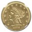 1859 $2.50 Liberty Gold Quarter Eagle Type-II MS-61 NGC