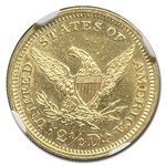 1859 $2.50 Liberty Gold Quarter Eagle Type-II MS-61 NGC