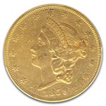 1859 $20 Liberty Gold Double Eagle AU-50 PCGS