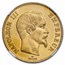1859-A France Gold 100 Francs Napoleon III AU-58 NGC