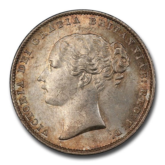 1859 Great Britain Silver Shilling Queen Victoria MS-64 PCGS 1859 Great Britain Silver Shilling Queen Victoria MS-64 PCGS