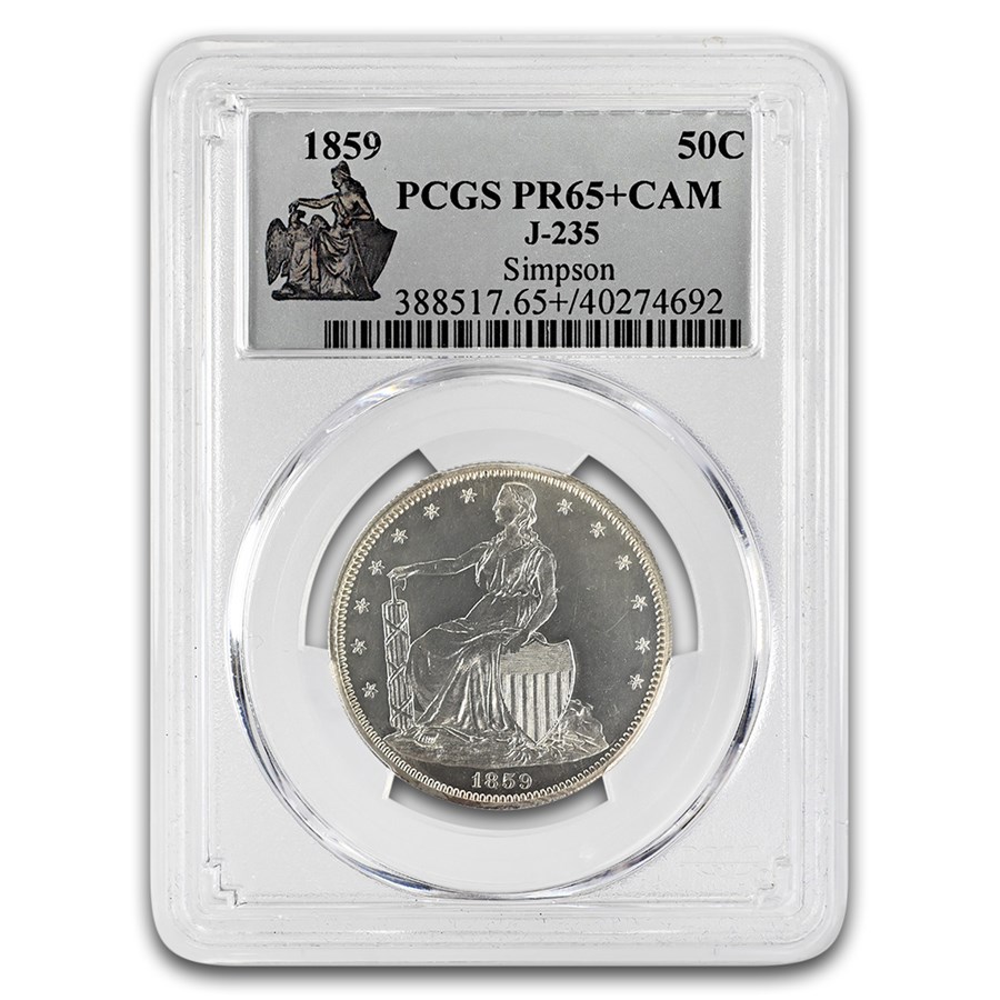 1859 Half Dollar Pattern PR-65+ Cameo PCGS (J-235)