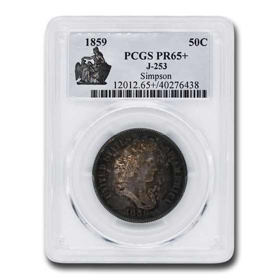 1859 Half Dollar Pattern PR-65+ PCGS (J-253) 1859 Half Dollar Pattern PR-65+ PCGS (J-253)
