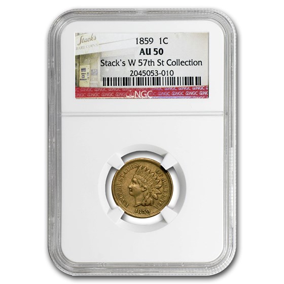 1859 Indian Head Cent AU-50 NGC