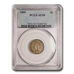 1859 Indian Head Cent AU-50 PCGS