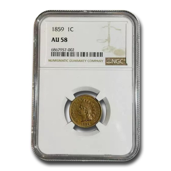 1859 Indian Head Cent AU-58 NGC