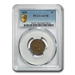 1859 Indian Head Cent AU-58 PCGS