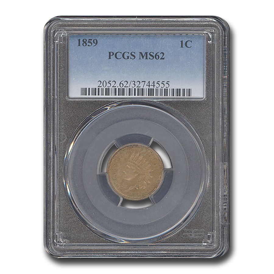 1859 Indian Head Cent MS-62 PCGS