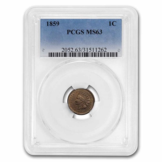 1859 Indian Head Cent MS-63 PCGS 1859 Indian Head Cent MS-63 PCGS