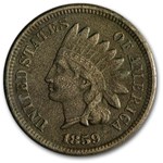 1859 Indian Head Cent XF Details