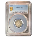 1859 Liberty Seated Dime MS-66 PCGS