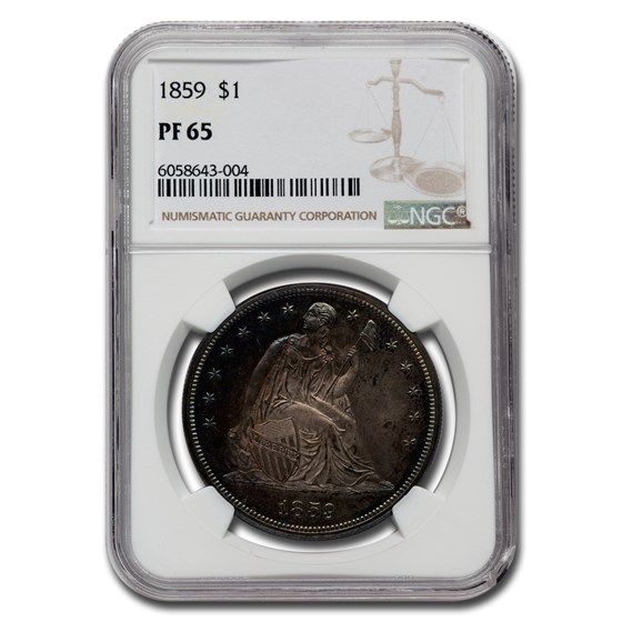 1859 Liberty Seated Dollar PF-65 NGC